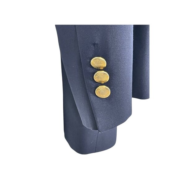 Hart Schaffner Marx Men's Blazer Blue Lined Notch Lapel Two Button Vented 46R - Picture 8 of 9